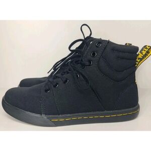 Dr Martens AirWair Rozarya II Womens 6 Black Canvas High Top Sneakers EUC
